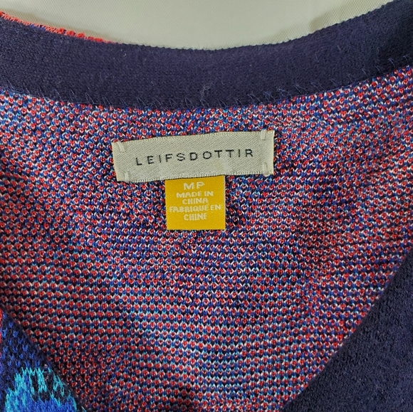 Anthro Leifsdottir Floral Knit Sleeveless Dress - Picture 3 of 4